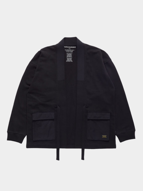 maharishi-4228-utility-pocket-sweat-kimono-black-antic-boutik-nice